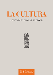 Cover of the journal La Cultura - 0393-1560