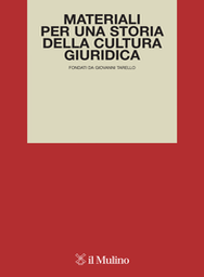 Copertina del fascicolo 1/2024 from journal Materiali per una storia della cultura giuridica